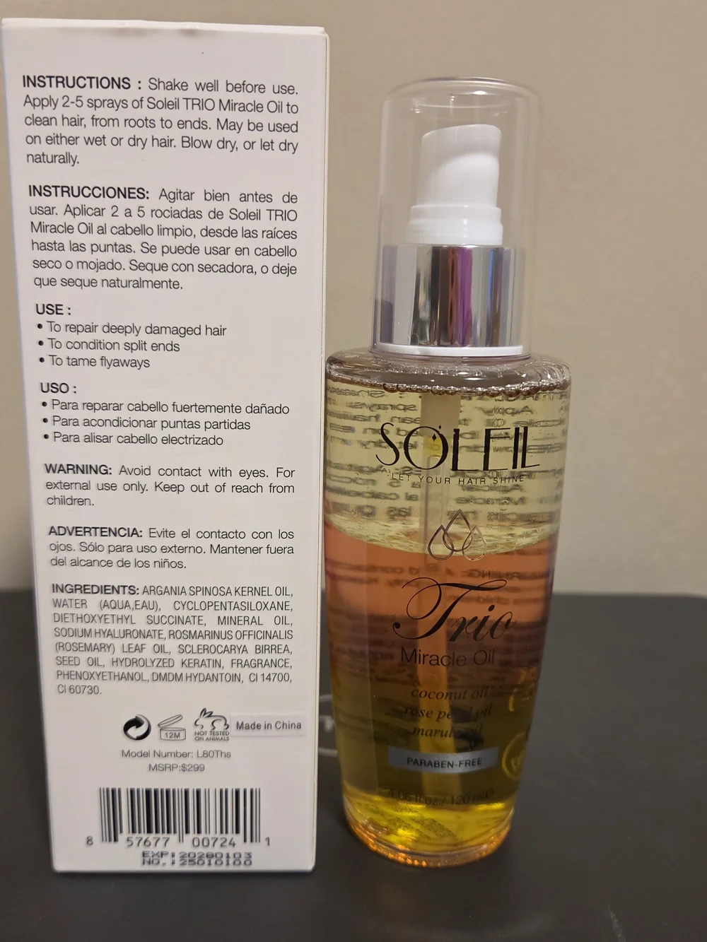 Trio Miracle Oil - Golden & Pink Hair & Skin Oil